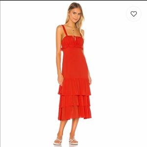 Privacy Please Lucille Maxi Dress in Blood Orange